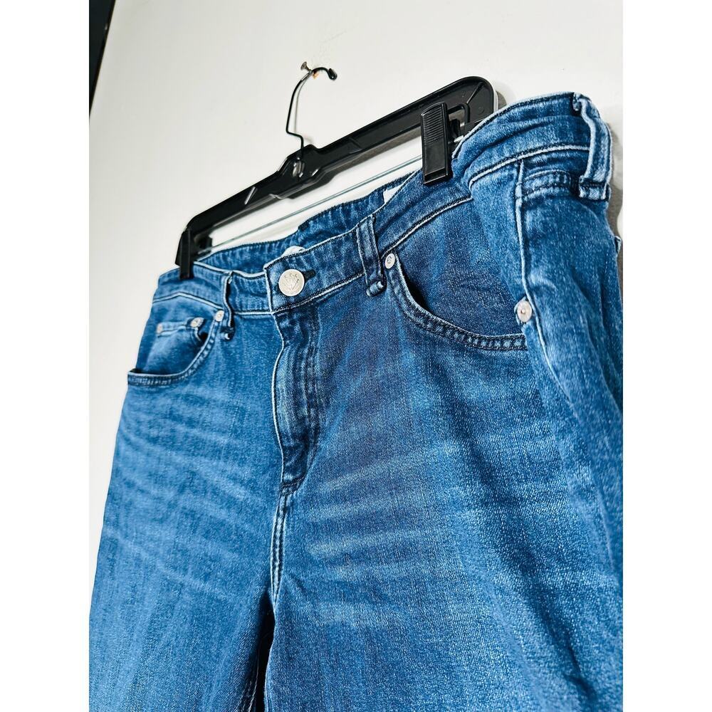 RAG & BONE Dark Wash Denim Slim Cuffed Hemline Whisked Jeans Size 32 - Picture 6 of 12